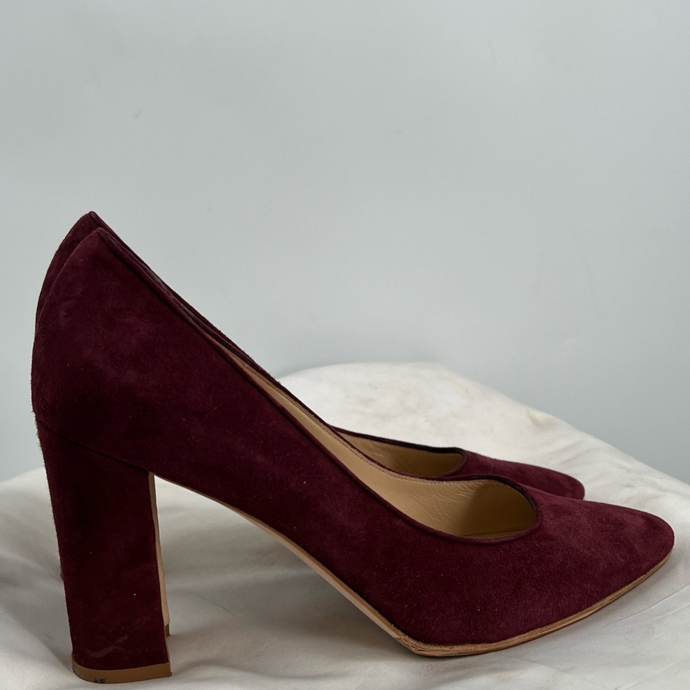 Manolo Blahnik Women's Tucciototo Block-Heel Suede Pumps Size 40 EU 10 US 90mm - Picture 10 of 13